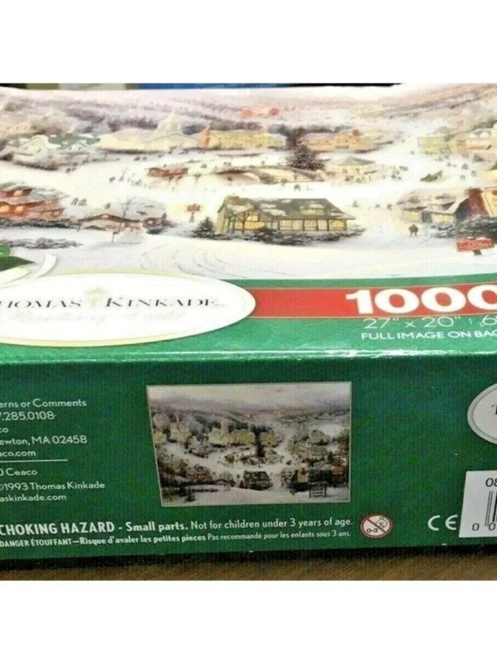 VTG Puzzle Thomas Kinkade 1000 Pc St. Nicholas Circle Christmas Scene Holiday